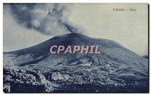 Carte Postale Ancienne Catania Etna Volcan