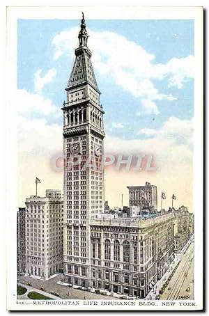 Carte Postale Ancienne Metropolitan Life insurance Bldg New York