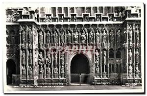 Carte Postale Ancienne Detail Of Western Screen Exeter Cathedral