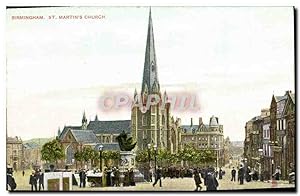 Carte Postale Ancienne Birmingham St Martins Church