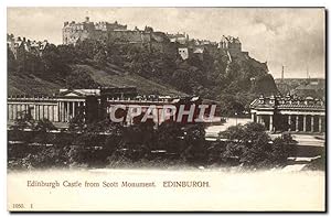 Carte Postale Ancienne Edinburgh Castle From Scott Monument Edinburgh