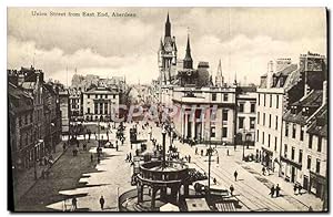 Carte Postale Ancienne Union Street From East End Aberdeen