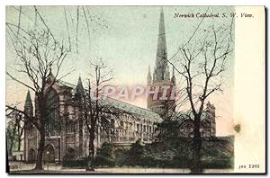 Carte Postale Ancienne Norwich Cathedral S W View