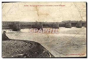 Seller image for Carte Postale Ancienne Poses Barrage Moble Dont La Chute Atteint 4 metres de hauteur for sale by CPAPHIL