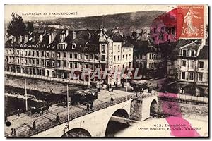 Carte Postale Ancienne Besancon Pont battant et quai Vauban