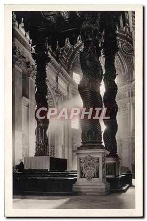 Image du vendeur pour Carte Postale Ancienne Roma Basilica di S Pietro Tabernaclo del Bernini Dettaglio mis en vente par CPAPHIL