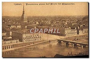 Carte Postale Ancienne Torino Banorama Preso dal Monte dei Gappuccini