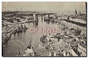 Carte Postale Ancienne La Rochelle vue générale Bateaux