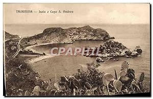 Carte Postale Ancienne Taormina Isola e Capo S Andrea