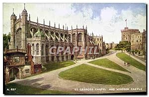 Carte Postale Ancienne St Ceotrges Chapel And Windsor Castle
