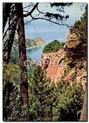Carte Postale Moderne Les Calanche Ravin encadre de magnifiques roches rouges