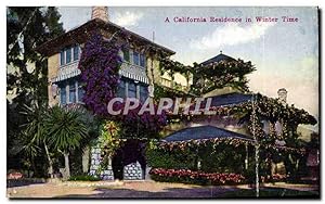 Carte Postale Ancienne A California Residence In Winter Time