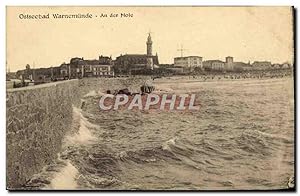 Carte Postale Ancienne Ostsebad Warnemunde An Der Mole