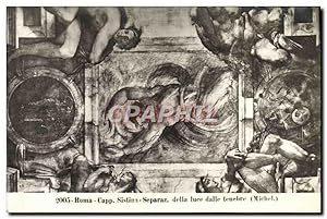 Bild des Verkufers fr Carte Postale Ancienne Roma Cappella sistina Separaz della Luce dalle tenebre Michelangelo zum Verkauf von CPAPHIL