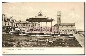 Carte Postale Ancienne Bandstand And Old Church Tower Helensburgh