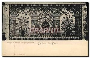 Bild des Verkufers fr Carte Postale Ancienne Certosa Di Pavia Paliotto in mosaico della famiglia Sacchi zum Verkauf von CPAPHIL