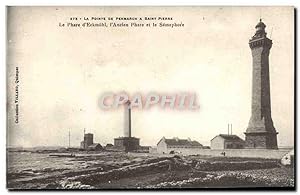 Carte Postale Ancienne La Pointe De Penmarch A Saint Pierre Le Phare D'Eckmuhl l'Ancien Phare Et ...