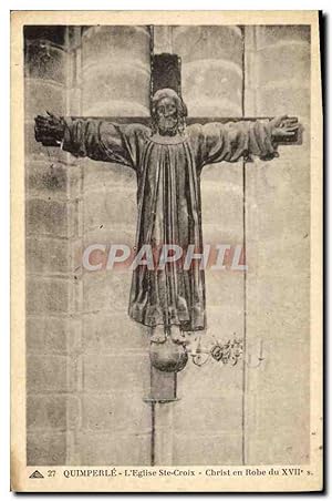 Image du vendeur pour Carte Postale Ancienne Quimperle L'Eglise Ste Croix Christ en Robe du 17eme mis en vente par CPAPHIL