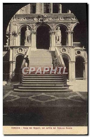 Carte Postale Ancienne Venezia Seala dei Giganti nel cortîle del palazzo Ducale