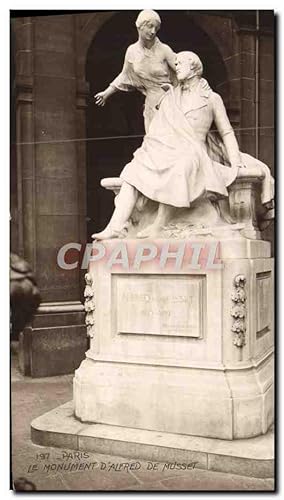 Seller image for Carte Postale Ancienne Paris Le Monument D'Alfred De Musset for sale by CPAPHIL