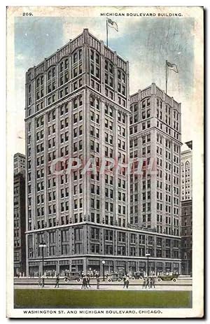 Seller image for Carte Postale Ancienne Michigan Boulevard Building Washington St And Michigan Boulevard Chicago for sale by CPAPHIL