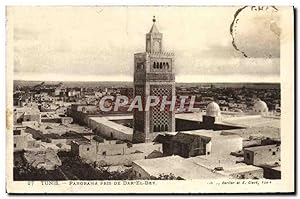 Carte Postale Ancienne Tunis Panorama Pris De Dar El Bey