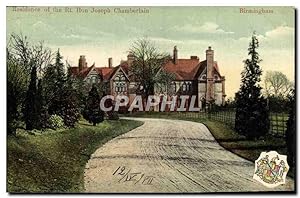 Carte Postale Ancienne Residence Of The Rt Hon Joseph Chamberlain Birmingham