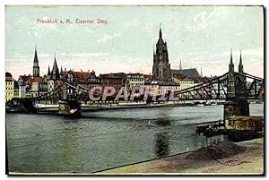 Bild des Verkufers fr Carte Postale Ancienne Frankfurt A M Eiserner Steg zum Verkauf von CPAPHIL