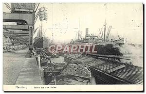 Carte Postale Ancienne Hamburg Partie Aus Dem Hafen Bateau