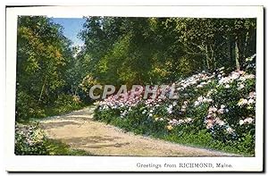 Carte Postale Ancienne Greetings From Richmond Maine