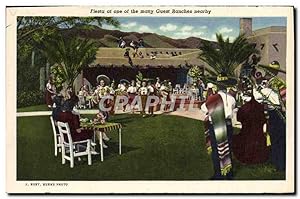 Carte Postale Ancienne Fiesta at one Of The Many Guest Ranches Nearby Southern Pacific Depot