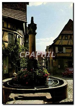 Bild des Verkufers fr Carte Postale Moderne Riquewihr La fontaine de la Sinne et les vieilles maisons zum Verkauf von CPAPHIL