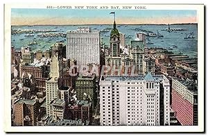 Carte Postale Ancienne Lower New York And Bay New York