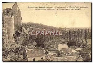 Carte Postale Ancienne Angles sur L'Anglin vue Panoramique d'Ete la vallée de l'Anglin Les coteau...