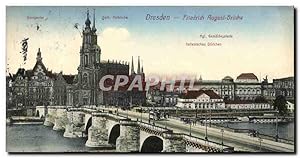 Carte Postale Ancienne Dresden Friedridh August Brucke