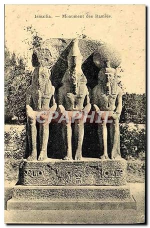 Bild des Verkufers fr Carte Postale Ancienne Ismailia Monument Des Ramses Egypte zum Verkauf von CPAPHIL