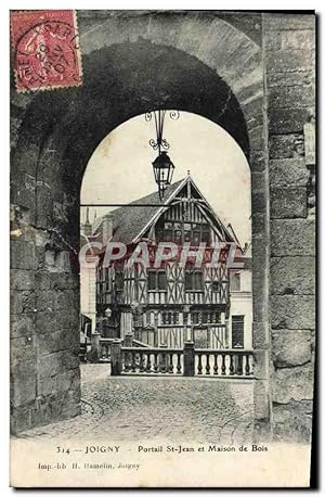 Seller image for Carte Postale Ancienne Joigny Portail St Jean Et Maison De Bois for sale by CPAPHIL