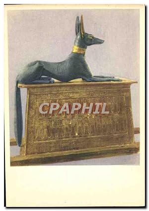 Seller image for Carte Postale Ancienne Tut Ank Amen's Treasures Carrying Chest Of Wood Painted And gilt Egypte for sale by CPAPHIL