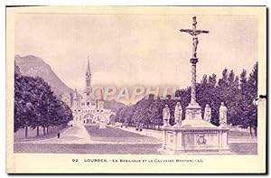 Seller image for Carte Postale Ancienne Lourdes La Basilique Et Le Calvaire Breton for sale by CPAPHIL