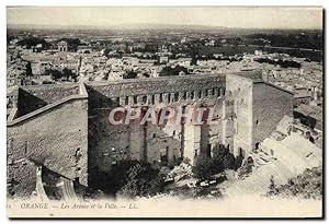 Carte Postale Ancienne Avignon Les arenes et la ville