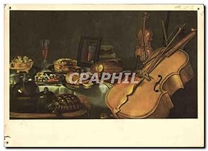 Seller image for Carte Postale Moderne Peinture Hollandaise Pieter Claesz Musee de Louvre Nature morte au violon for sale by CPAPHIL