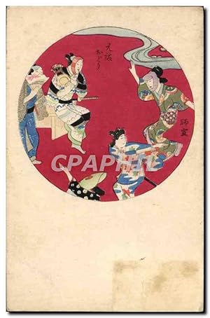 Carte Postale Ancienne Japon Nippon Japan Guerriers Samourai