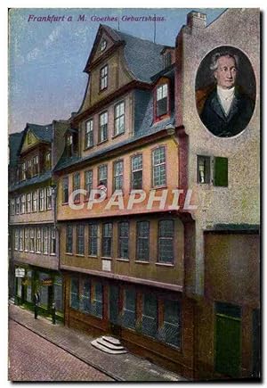 Bild des Verkufers fr Carte Postale Ancienne Frankfurt A M goethes Geburtshaus zum Verkauf von CPAPHIL