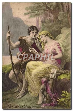 Image du vendeur pour Carte Postale Ancienne Fantaisie Femme la fleche d'amour Arc Tir a l'arc mis en vente par CPAPHIL