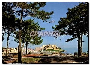 Carte Postale Moderne Panorama De La Corse Calvi La Cicadelle Et Le Ville Basse Depuis La