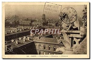 Bild des Verkufers fr Carte Postale Ancienne Paris Notre Dame Chimeres zum Verkauf von CPAPHIL