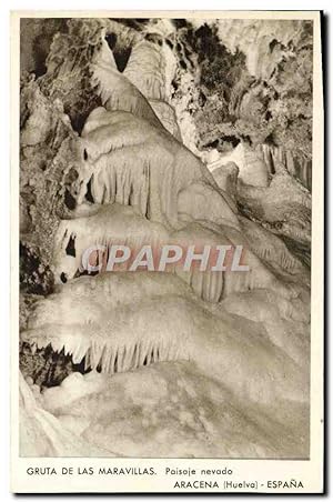 Imagen del vendedor de Carte Postale Ancienne Gruta De Las Maravillas Paisaje Nevado Aracena Espana a la venta por CPAPHIL