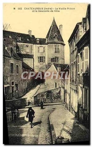 Seller image for Carte Postale Ancienne Chteauroux La Vieille Prison et la Descente de Ville for sale by CPAPHIL