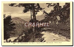 Carte Postale Ancienne Peira Cava Sports d'hiver