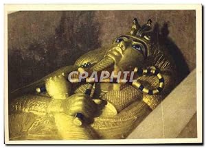 Carte Postale Ancienne Tut Ank Amen's Treasures The Third Wooden Coffin Coated with gold Egypte